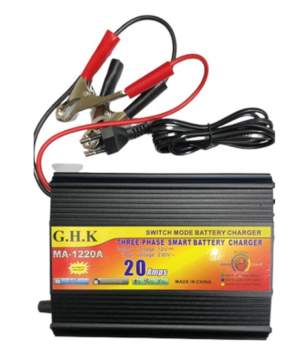 شارژر باطری ۱۲ ولت ۲۰ آمپر GHK